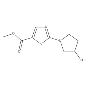 Methyl 2-(3-hydroxypyrrolidin-1-yl)-1,3-thiazole-5-carboxylate结构式