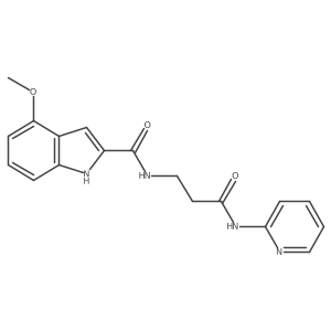 4-methoxy-N-[3-oxo-3-(pyridin-2-ylamino)propyl]-1H-indole-2-carboxamide Structure
