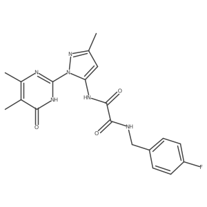 N1-(1-(4,5-dimethyl-6-oxo-1,6-dihydropyrimidin-2-yl)-3-methyl-1H-pyrazol-5-yl)-N2-(4-fluorobenzyl)oxalamide Structure