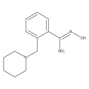 N'-hydroxy-2-[(piperidin-1-yl)methyl]benzene-1-carboximidamide结构式