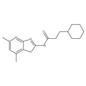 3-cyclohexyl-N-(5,7-dimethylthiazolo[4,5-b]pyridin-2-yl)propanamide Structure