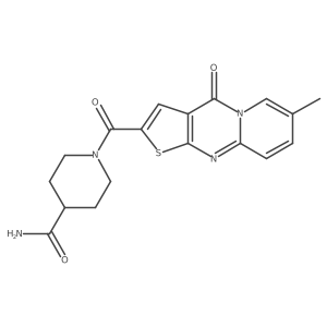1-(7-methyl-4-oxo-4H-pyrido[1,2-a]thieno[2,3-d]pyrimidine-2-carbonyl)piperidine-4-carboxamide结构式
