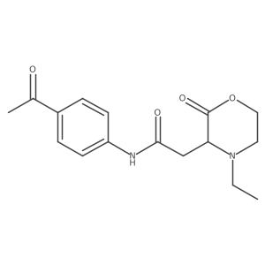 N-(4-acetylphenyl)-2-(4-ethyl-2-oxomorpholin-3-yl)acetamide Structure