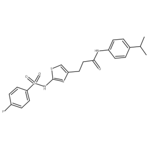 3-[2-(4-fluorobenzenesulfonamido)-1,3-thiazol-4-yl]-N-[4-(propan-2-yl)phenyl]propanamide Structure