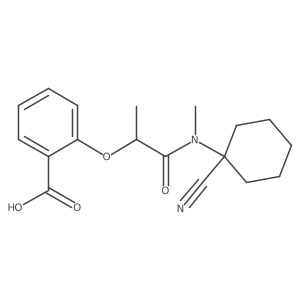 2-{1-[(1-Cyanocyclohexyl)(methyl)carbamoyl]ethoxy}benzoic acid结构式