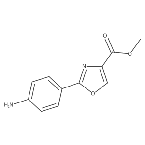 Methyl 2-(4-aminophenyl)-1,3-oxazole-4-carboxylate结构式