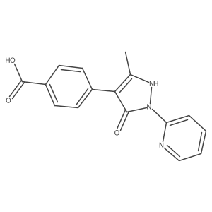 4-(5-Hydroxy-3-methyl-1-(pyridin-2-yl)-1h-pyrazol-4-yl)benzoic acid结构式