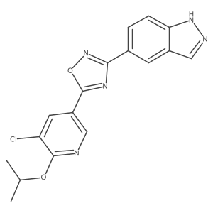 5-(5-{5-Chloro-6-[(1-methylethyl)oxy]-3-pyridinyl}-1,2,4-oxadiazol-3-yl)-1H-indazole Structure