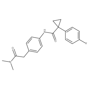 N-(4-(2-(dimethylamino)-2-oxoethyl)phenyl)-1-(4-fluorophenyl)cyclopropanecarboxamide Structure