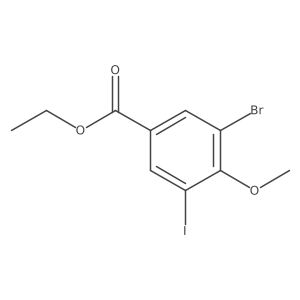 Ethyl 3-bromo-5-iodo-4-methoxybenzoate结构式