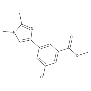 3-Chloro-5-(1,2-dimethyl-1h-imidazol-4-yl)benzoic acid methyl ester结构式