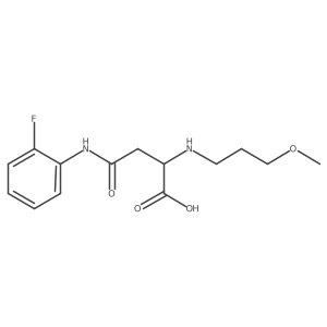 4-((2-Fluorophenyl)amino)-2-((3-methoxypropyl)amino)-4-oxobutanoic acid结构式