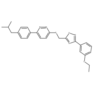 3-(3-Ethoxyphenyl)-5-(((6-(4-isobutylphenyl)pyridazin-3-yl)thio)methyl)-1,2,4-oxadiazole结构式