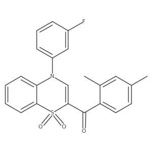 (2,4-dimethylphenyl)[4-(3-fluorophenyl)-1,1-dioxido-4H-1,4-benzothiazin-2-yl]methanone Structure