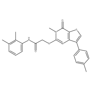 N-(2,3-dimethylphenyl)-2-{[3-methyl-7-(4-methylphenyl)-4-oxo-3,4-dihydrothieno[3,2-d]pyrimidin-2-yl]sulfanyl}acetamide Structure