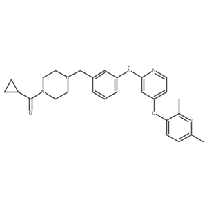 N-(3-{[4-(cyclopropylcarbonyl)piperazin-1-yl]methyl}phenyl)-4-[(2,6-dimethylpyridin-3-yl)oxy]pyridin-2-amine Structure