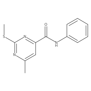 6-methyl-2-(methylsulfanyl)-N-phenylpyrimidine-4-carboxamide Structure