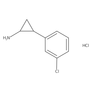 (1R,2R)-2-(3-chlorophenyl)cyclopropan-1-amine hydrochloride Structure