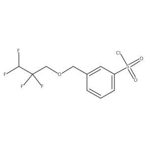 3-[(2,2,3,3-Tetrafluoropropoxy)methyl]benzene-1-sulfonyl chloride结构式