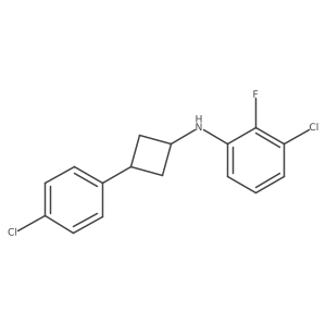 3-Chloro-N-[3-(4-chlorophenyl)cyclobutyl]-2-fluorobenzenamine结构式