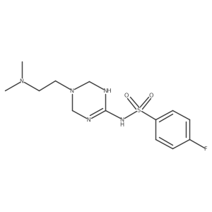 CN(C)CCN1CN=C(NS(=O)(=O)c2ccc(F)cc2)NC1结构式