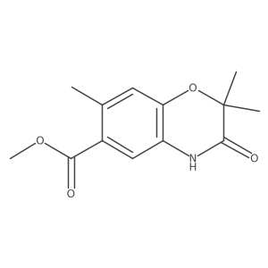 Methyl 3,4-dihydro-2,2,7-trimethyl-3-oxo-2H-1,4-benzoxazine-6-carboxylate Structure