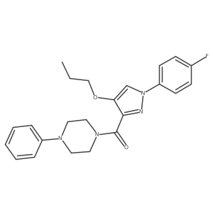 (1-(4-fluorophenyl)-4-propoxy-1H-pyrazol-3-yl)(4-phenylpiperazin-1-yl)methanone Structure