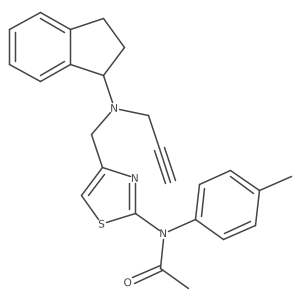 N-(4-{[(2,3-dihydro-1H-inden-1-yl)(prop-2-yn-1-yl)amino]methyl}-1,3-thiazol-2-yl)-N-(4-methylphenyl)acetamide结构式