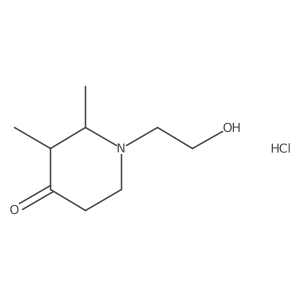 2,3-Dimethyl-1-(2-hydroxyethyl)-4-oxopiperidine hydrochloride结构式