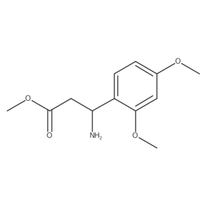 Methyl (R)-3-amino-3-(2,4-dimethoxyphenyl)propanoate结构式