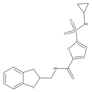 5-(cyclopropylsulfamoyl)-N-[(2,3-dihydro-1-benzofuran-2-yl)methyl]furan-2-carboxamide Structure