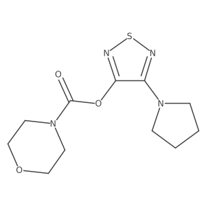 4-(Pyrrolidin-1-yl)-1,2,5-thiadiazol-3-yl morpholine-4-carboxylate结构式