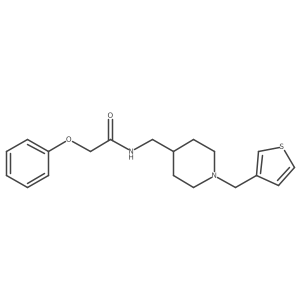 2-phenoxy-N-((1-(thiophen-3-ylmethyl)piperidin-4-yl)methyl)acetamide Structure