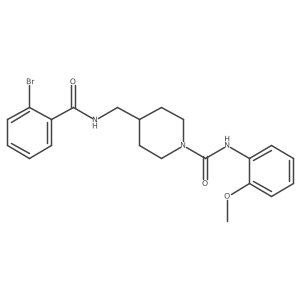 4-((2-bromobenzamido)methyl)-N-(2-methoxyphenyl)piperidine-1-carboxamide结构式
