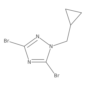 3,5-Dibromo-1-cyclopropylmethyl-1H-[1,2,4]triazole Structure