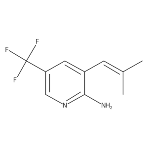 3-(2-Methylprop-1-enyl)-5-(trifluoromethyl)pyridin-2-amine Structure