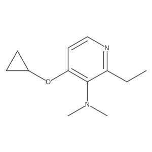 4-Cyclopropoxy-2-ethyl-N,N-dimethylpyridin-3-amine结构式