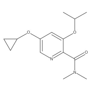 5-Cyclopropoxy-3-isopropoxy-N,N-dimethylpicolinamide结构式