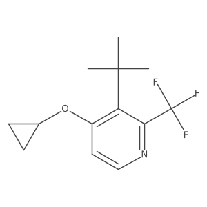3-Tert-butyl-4-cyclopropoxy-2-(trifluoromethyl)pyridine结构式