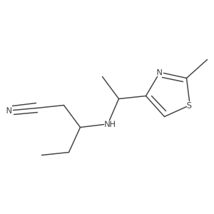 3-[[1-(2-Methyl-4-thiazolyl)ethyl]amino]pentanenitrile Structure