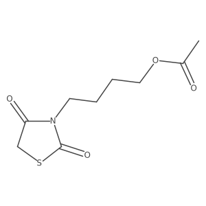 4-(2,4-Dioxo-1,3-thiazolidin-3-yl)butyl acetate结构式