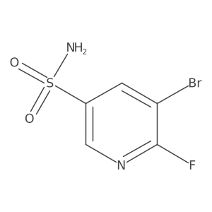 5-Bromo-6-fluoropyridine-3-sulfonamide结构式