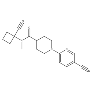 N-(1-cyanocyclobutyl)-1-(5-cyanopyridin-2-yl)-N-methylpiperidine-4-carboxamide结构式