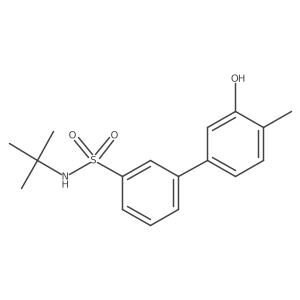 5-(3-t-Butylsulfamoylphenyl)-2-methylphenol结构式