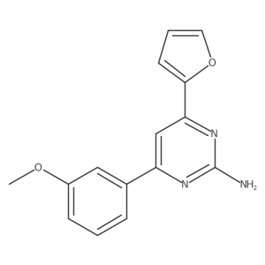 4-(Furan-2-yl)-6-(3-methoxyphenyl)pyrimidin-2-amine结构式
