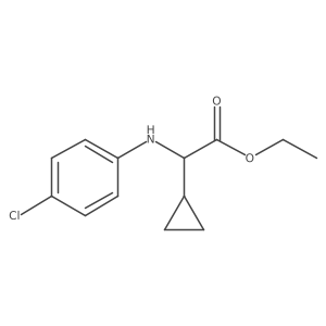 Ethyl 2-((4-chlorophenyl)amino)-2-cyclopropylacetate结构式