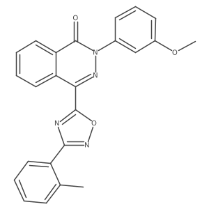 2-(3-methoxyphenyl)-4-[3-(2-methylphenyl)-1,2,4-oxadiazol-5-yl]phthalazin-1(2H)-one结构式