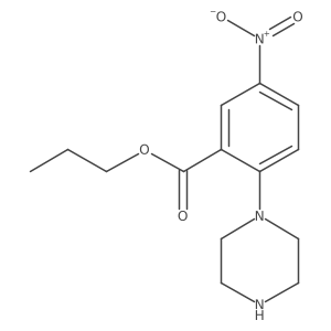 Propyl 5-nitro-2-piperazinobenzoate结构式
