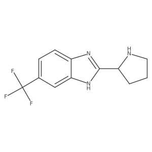 (R)-2-(Pyrrolidin-2-YL)-5-(trifluoromethyl)-1H-benzo[D]imidazole结构式