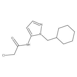 2-chloro-N-[1-(cyclohexylmethyl)-1H-pyrazol-5-yl]acetamide Structure